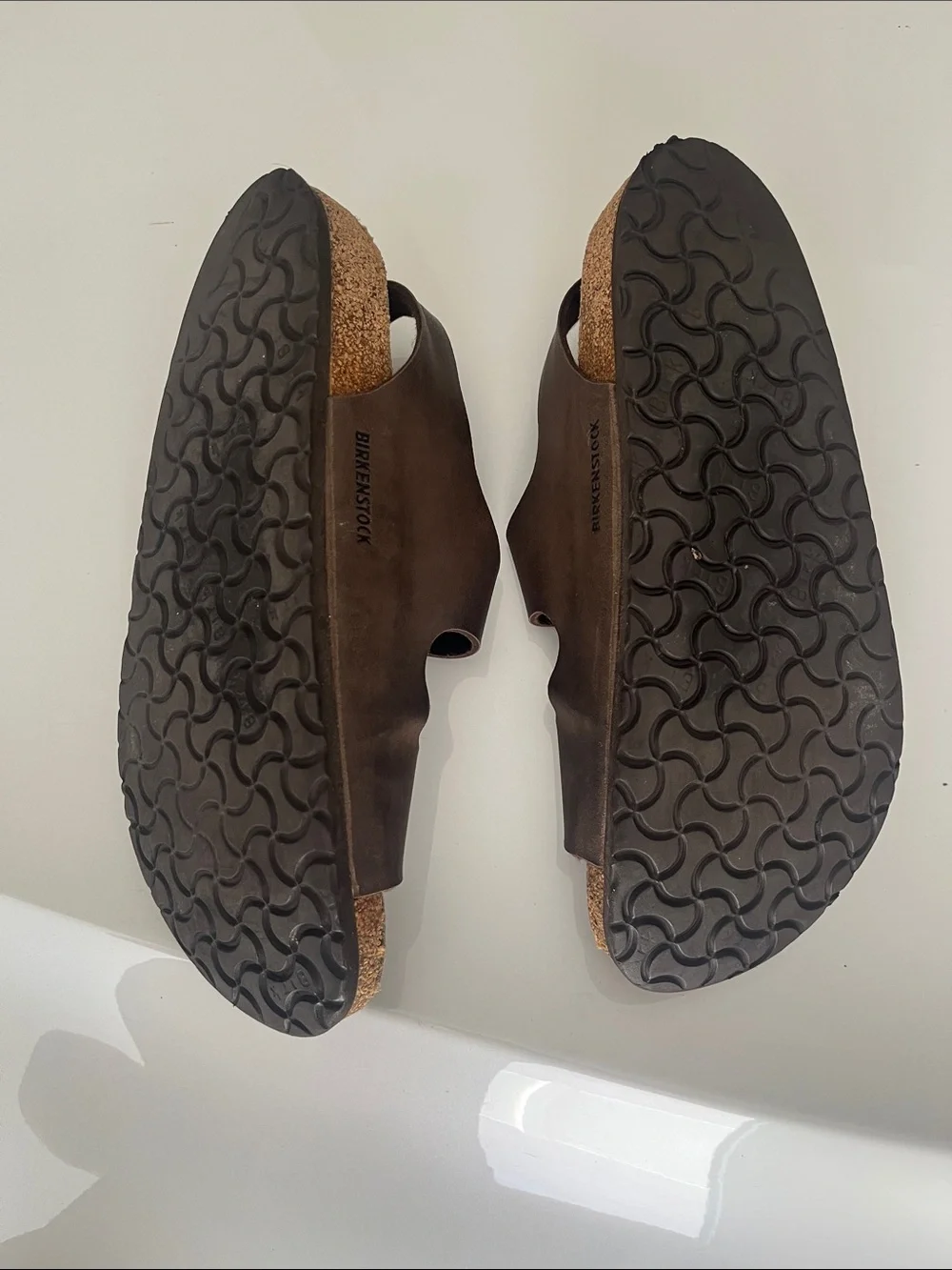 Birkenstock Brown Two-Strap Men's Sandals